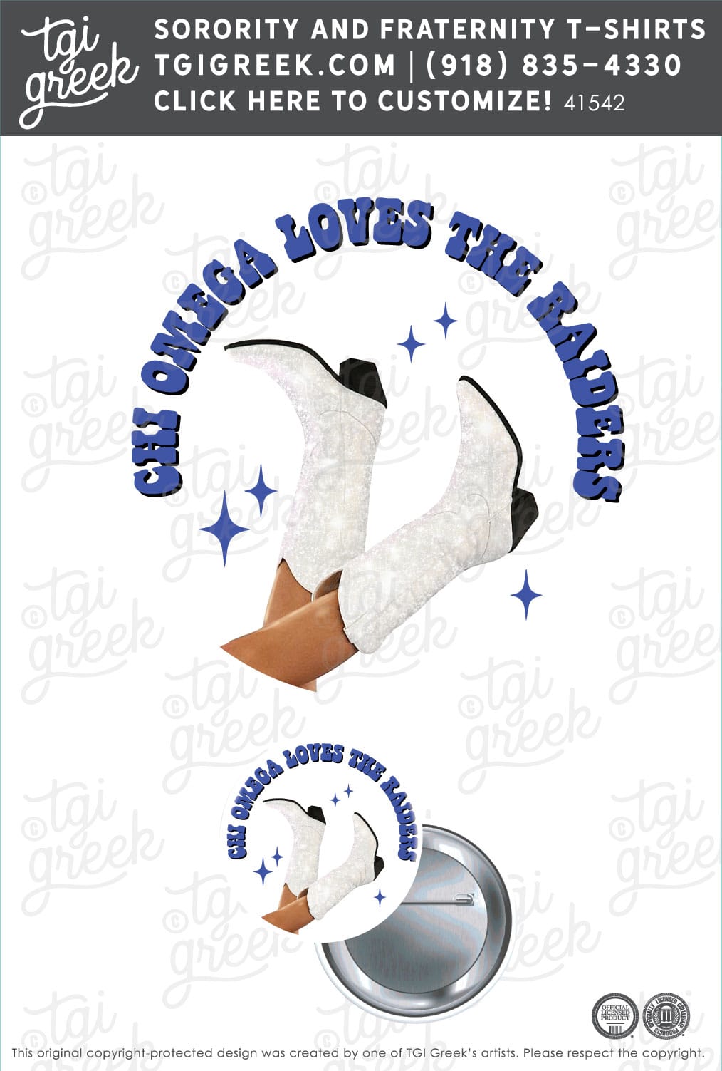 Chi Omega – MTSU Game Day Buttons