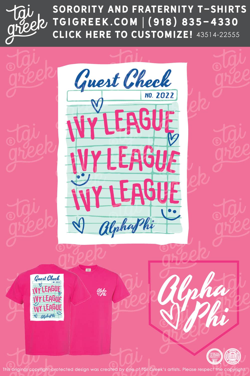 Alpha Phi – OU Ivy League Receipt