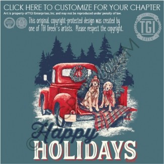 Happy Holidays-ChristmasTreeTruck Puppies