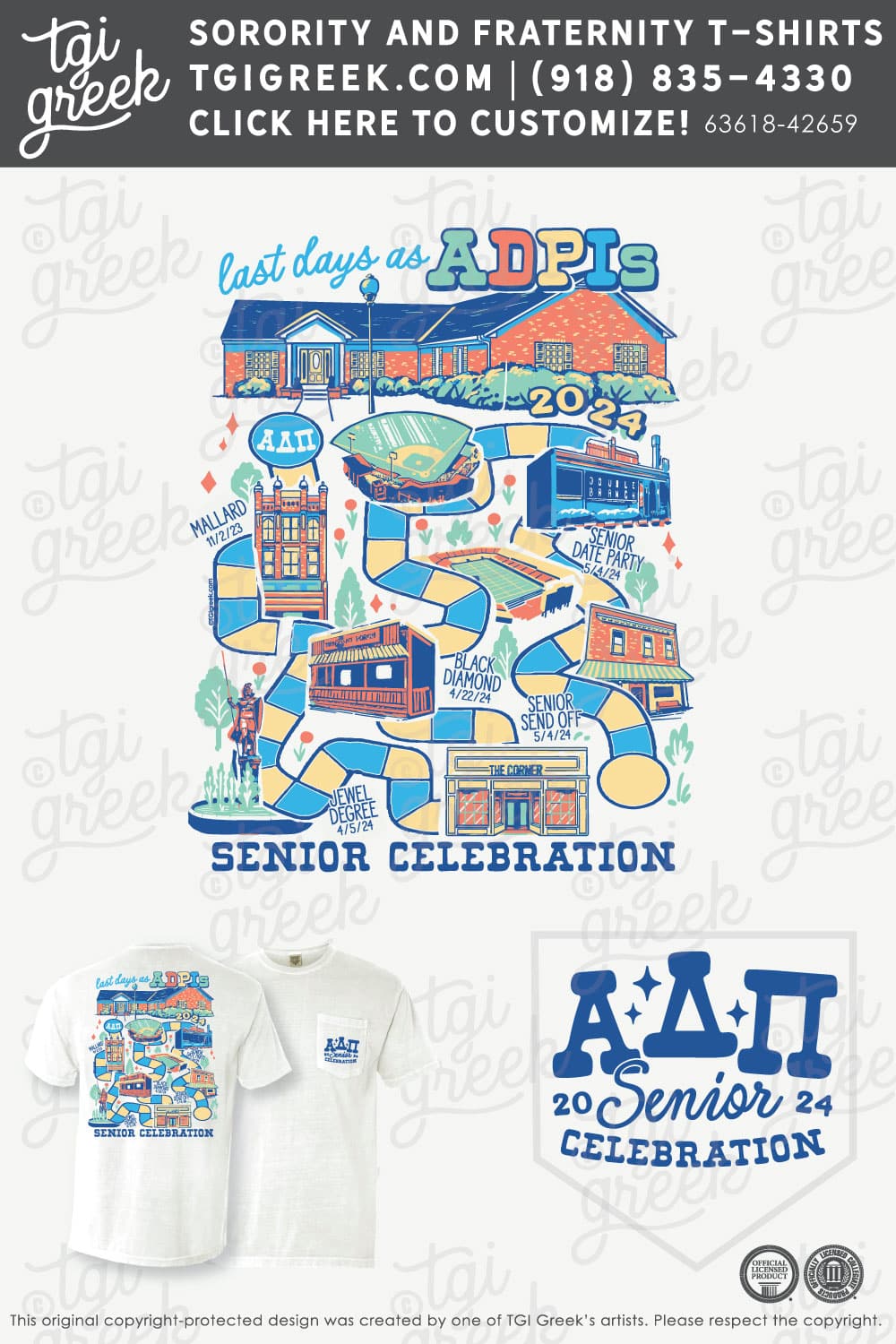 Alpha Delta Pi – TROY Senior Shirt