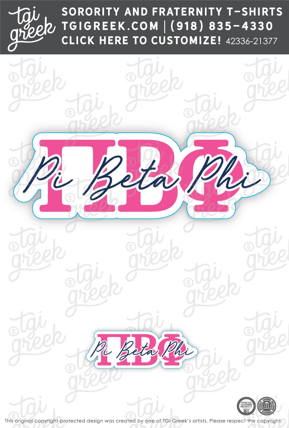 Pi Beta Phi – UNR Letter Sticker