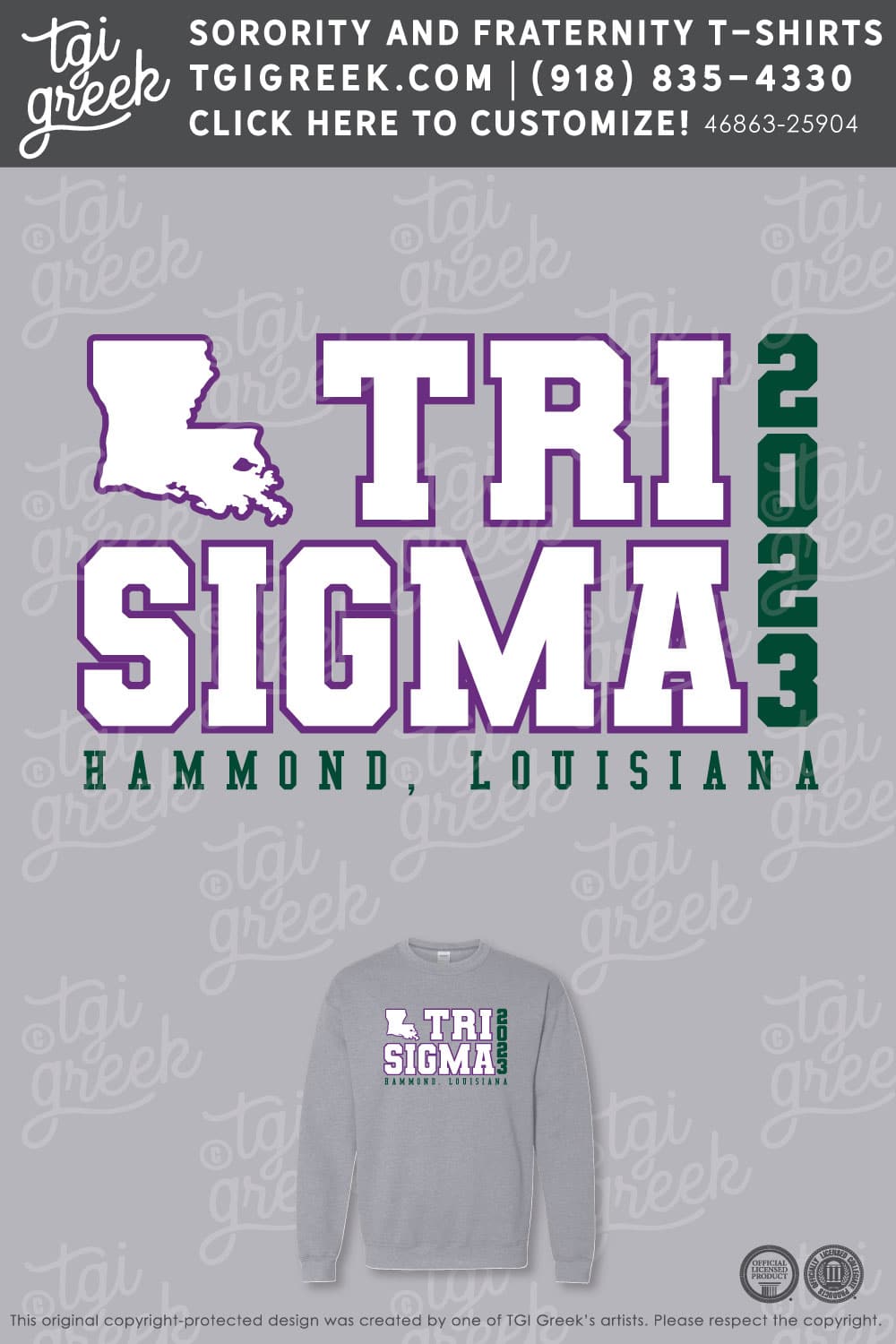 Sigma Sigma Sigma – SLU New Year Sweatshirt