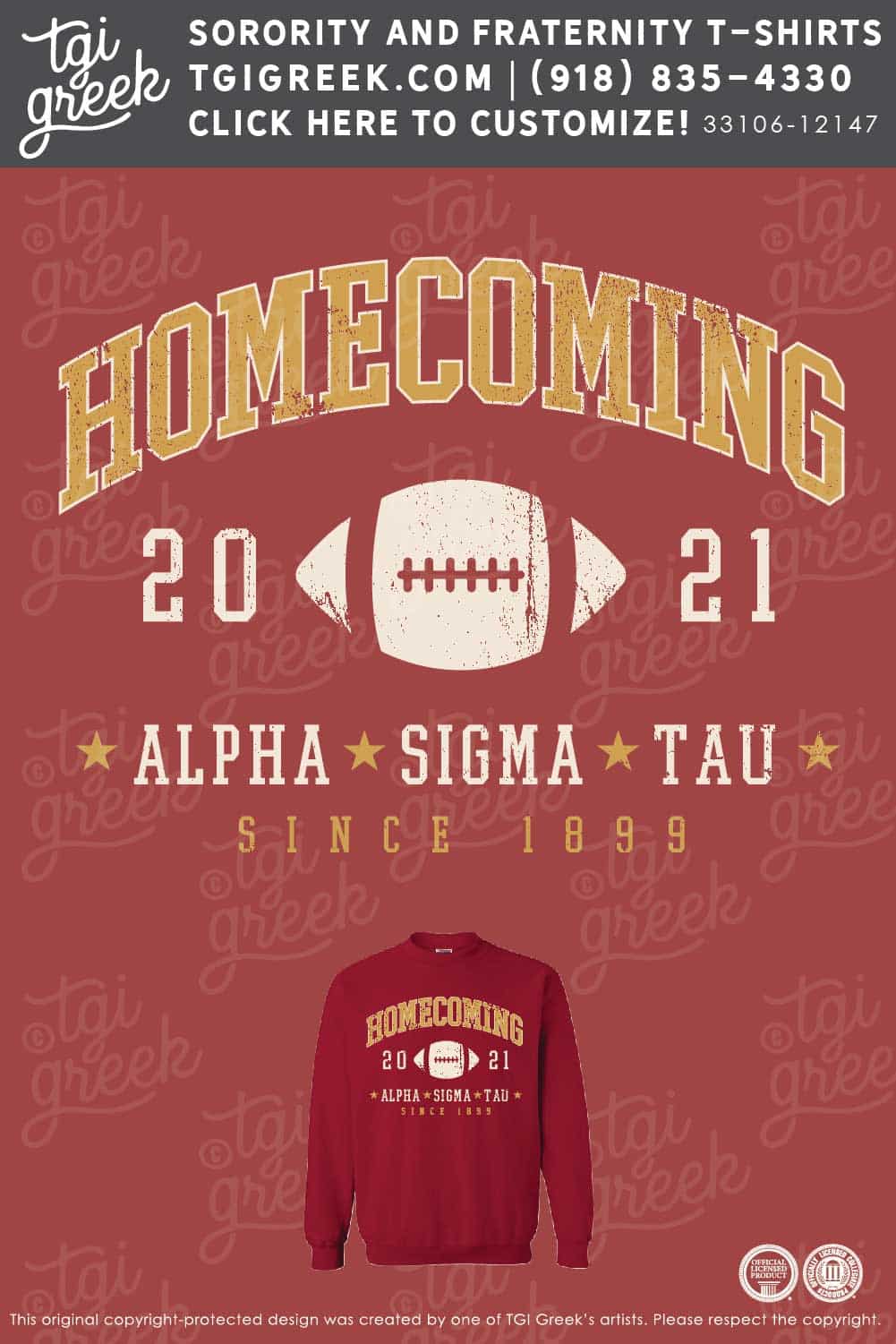 Alpha Sigma Tau – KUTZ Homecoming Sweatshirt