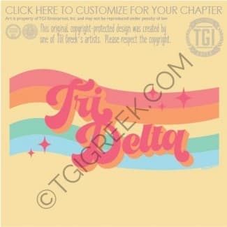 TGI-Delta Delta Delta Retro Rainbow Magic