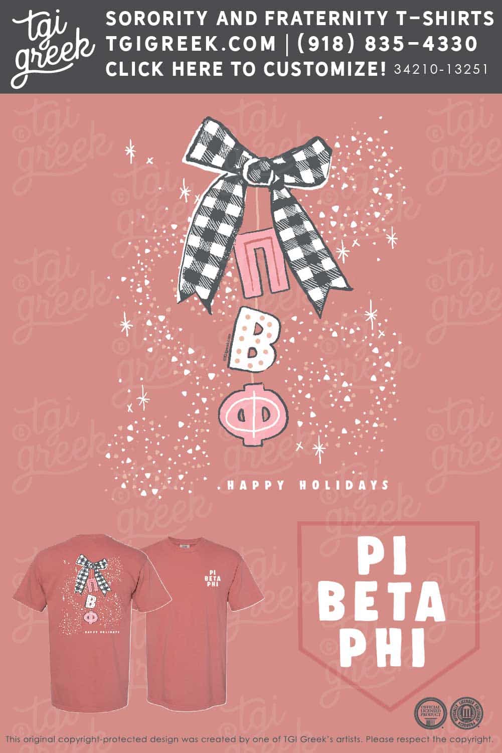 TGI – Pi Beta Phi Greek Letter Ornament