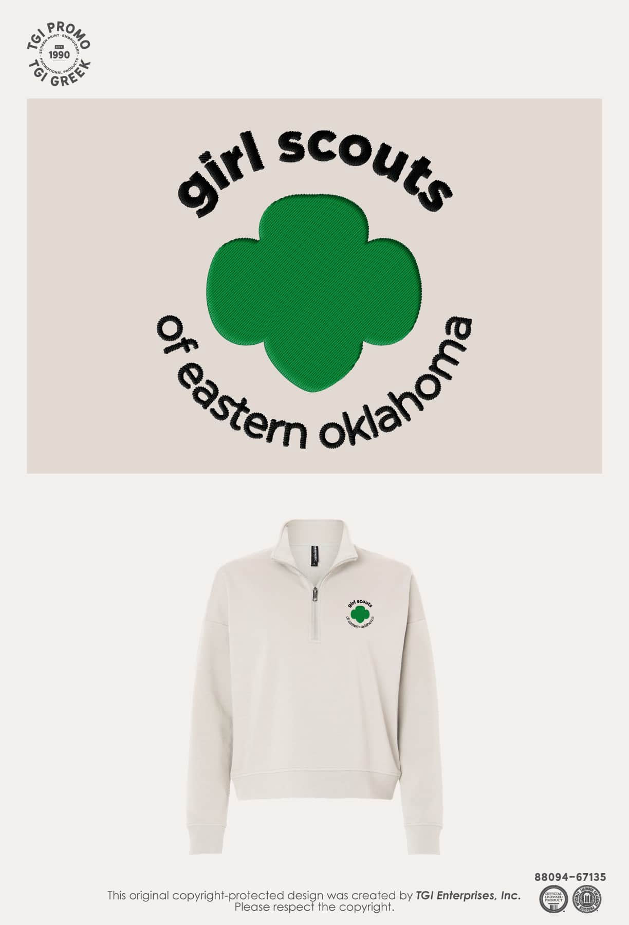 Girl Scouts Of Eastern Oklahoma – Quarter Zip