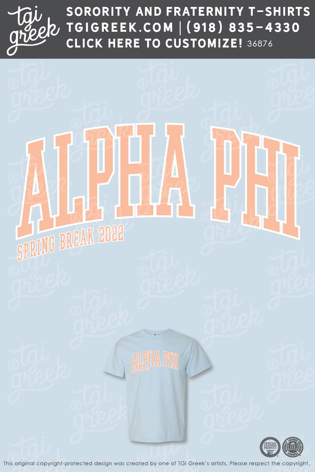 Alpha Phi OU March PR Tee