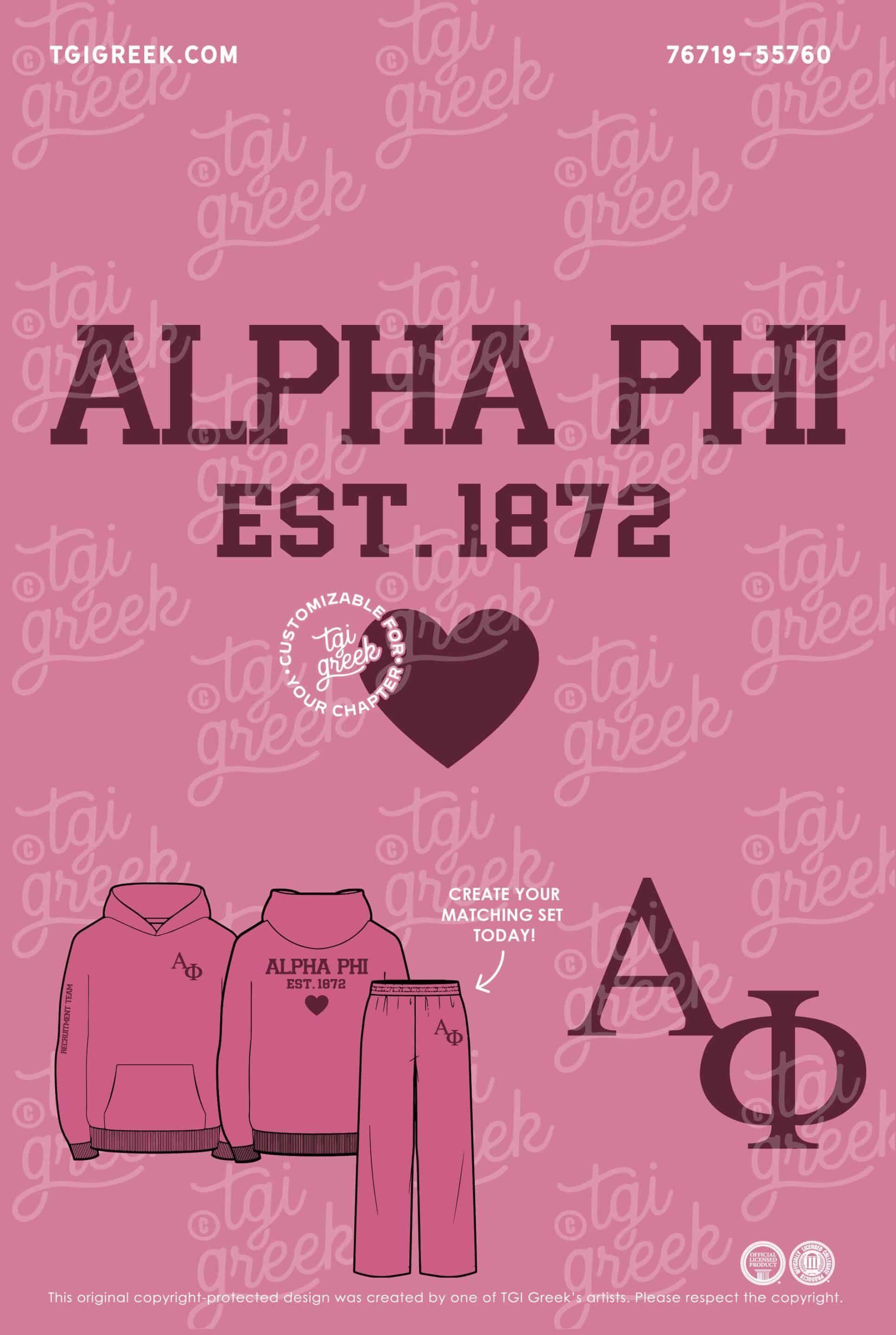 Alpha Phi – TGI Sorority PR Matching Set