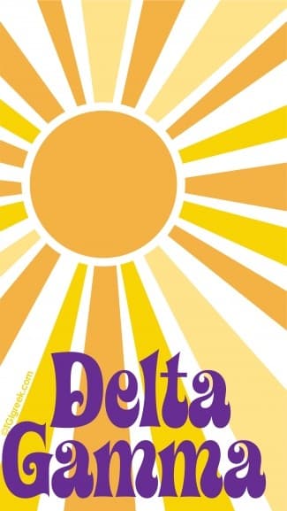 Delta Gamma Sun Rays Phone Background