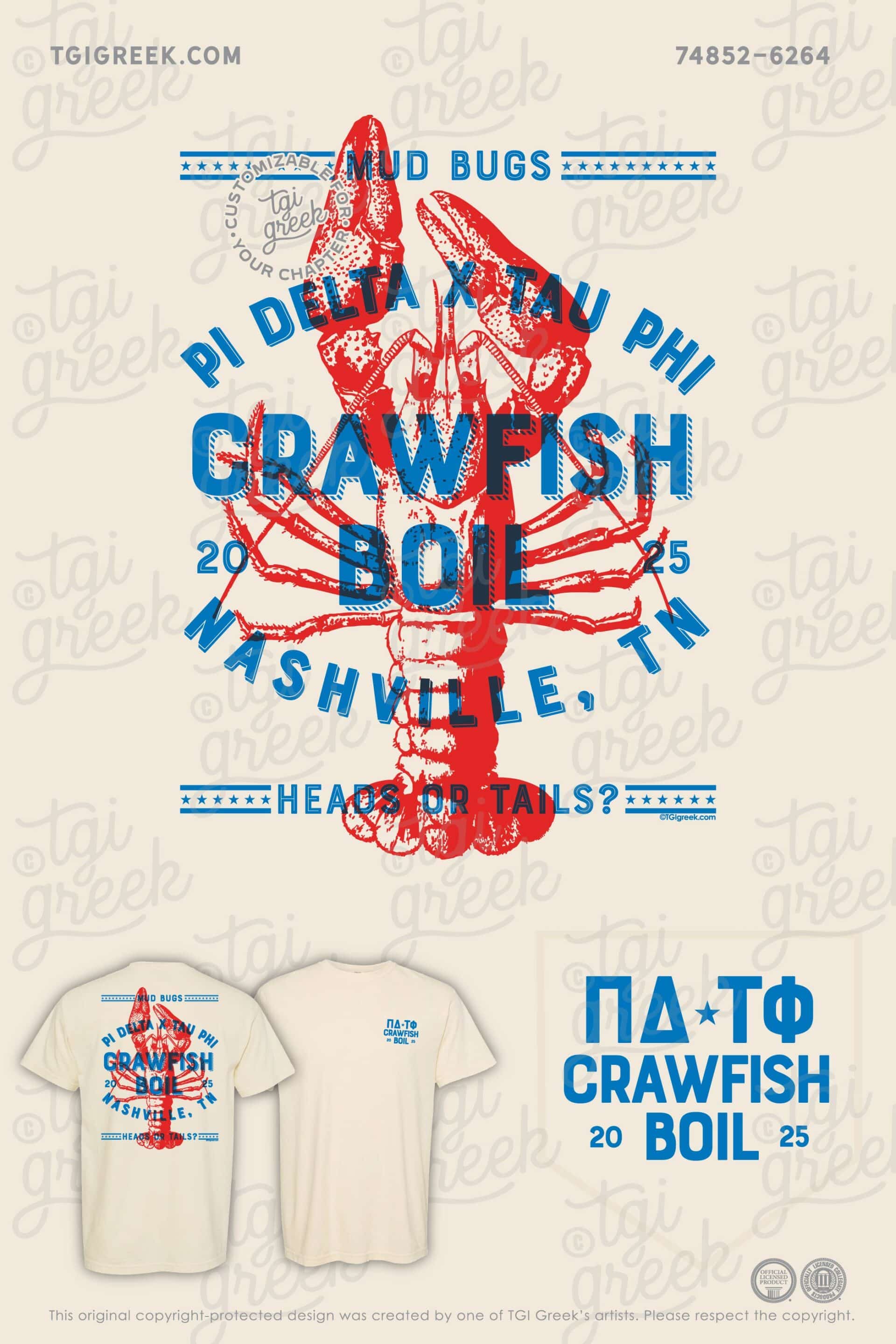 Pi Delta – LU Crawfish Boil Tee