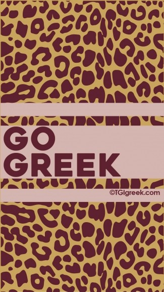 TGI – Go Greek Leopard Background