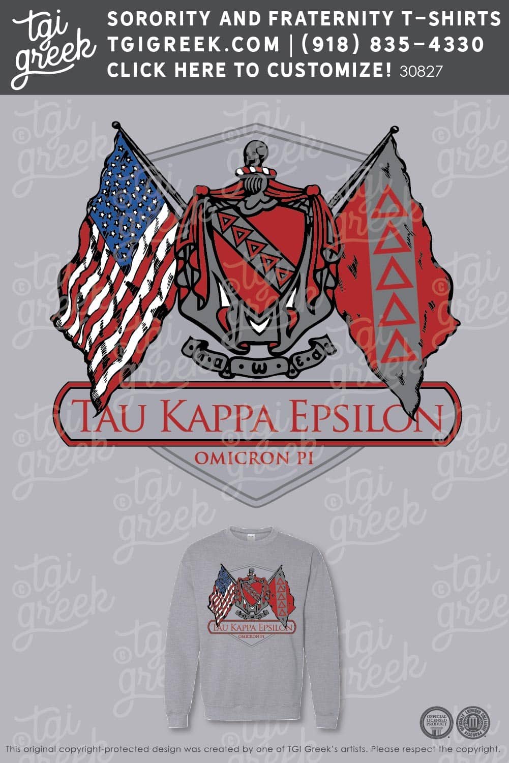Tau Kappa Epsilon – BAY Crest Sweatshirt