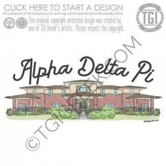 TGI – MSU Alpha Delta Pi House Sticker