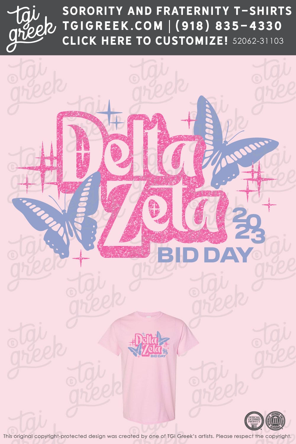Delta Zeta – APPS Bid Day Butterfly