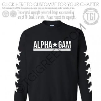 Alpha Gamma Delta-OU Stars Sweatshirt