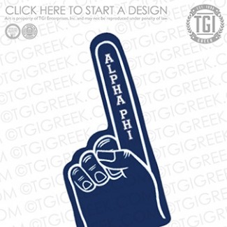 Alpha Phi-UNCCH Foam Finger
