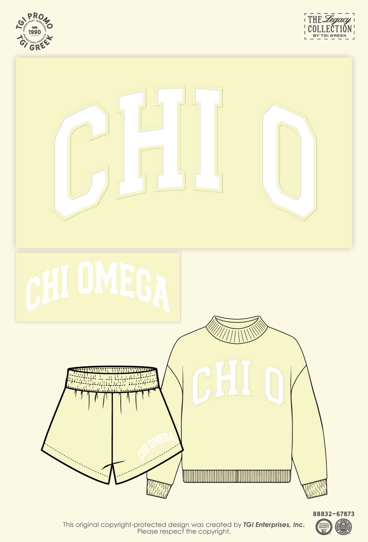 Chi Omega – SMU Mock Neck Set