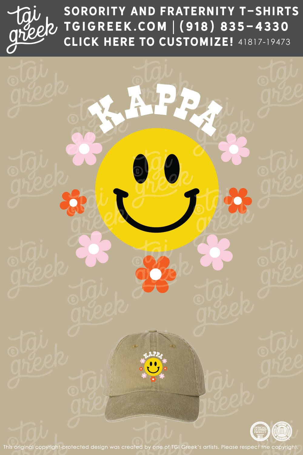 LIVE – Kappa Kappa Gamma Smiley Hat
