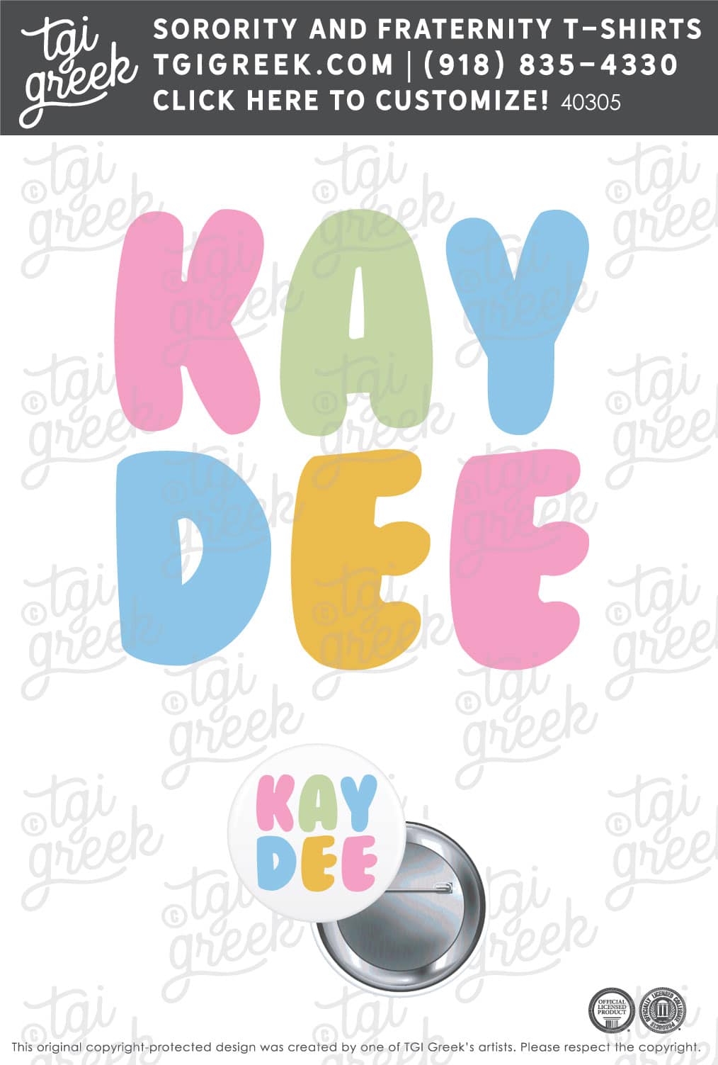 Kappa Delta – ETSU Free Buttons