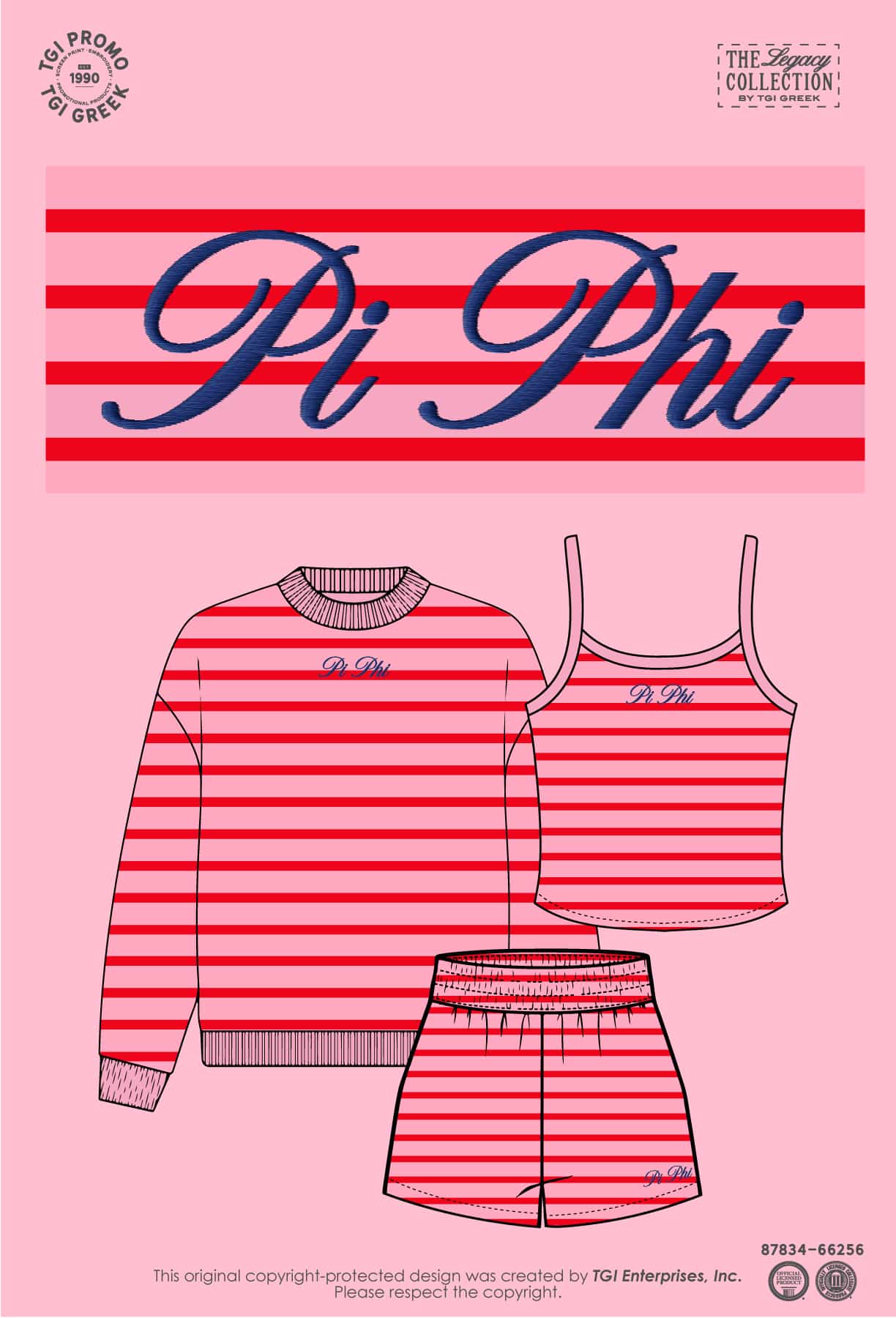 Pi Beta Phi – TGI Greek Summer Drop Stripe Set