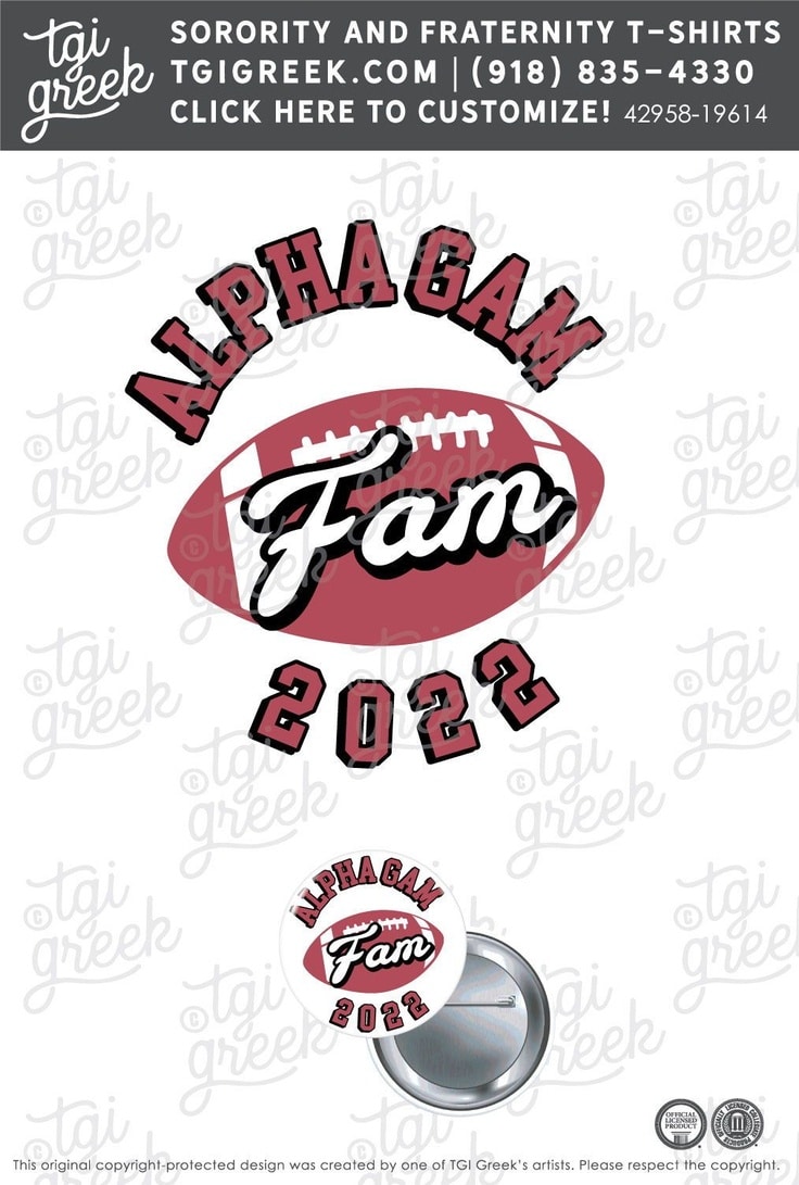 Alpha Gamma Delta – OU Fall Family Weekend Button