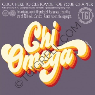 TGI-Chi Omega groovy stacked