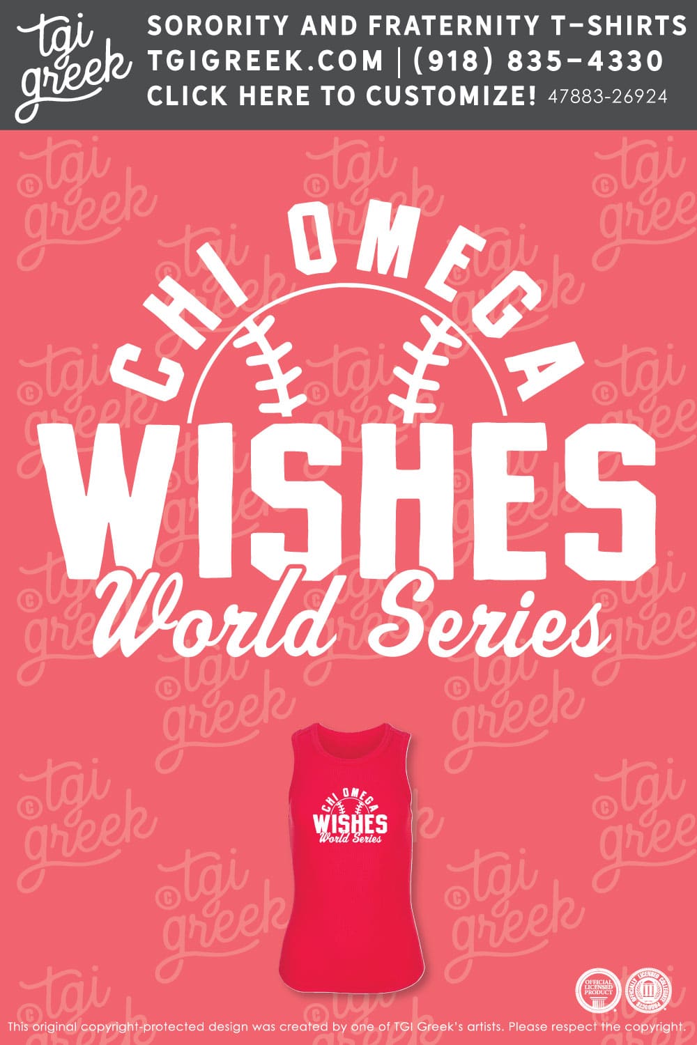 Chi Omega – AZSU Wish Week Tank