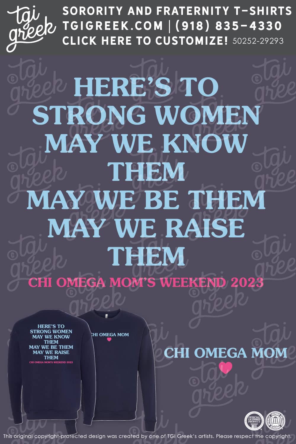 Chi Omega – KU Mom Sweatshirt