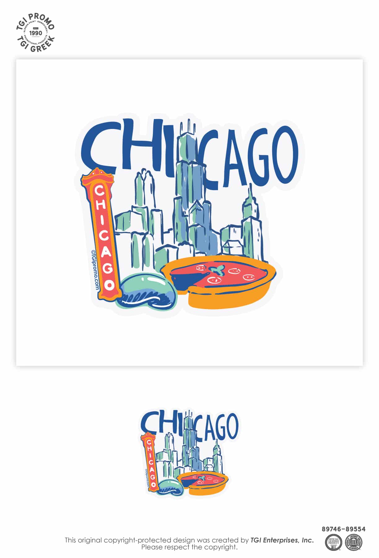 TGI Promo – Cap Cruise Chicago Iconic Sticker
