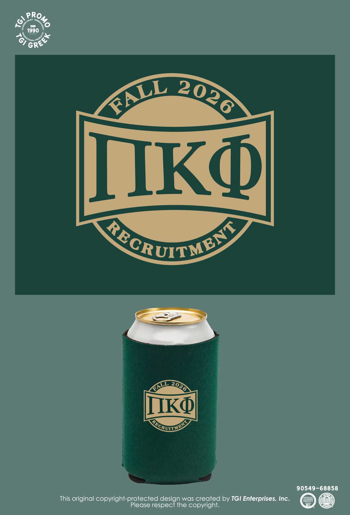 Pi Kappa Phi – TGI Greek New Stock Hunt Koozie