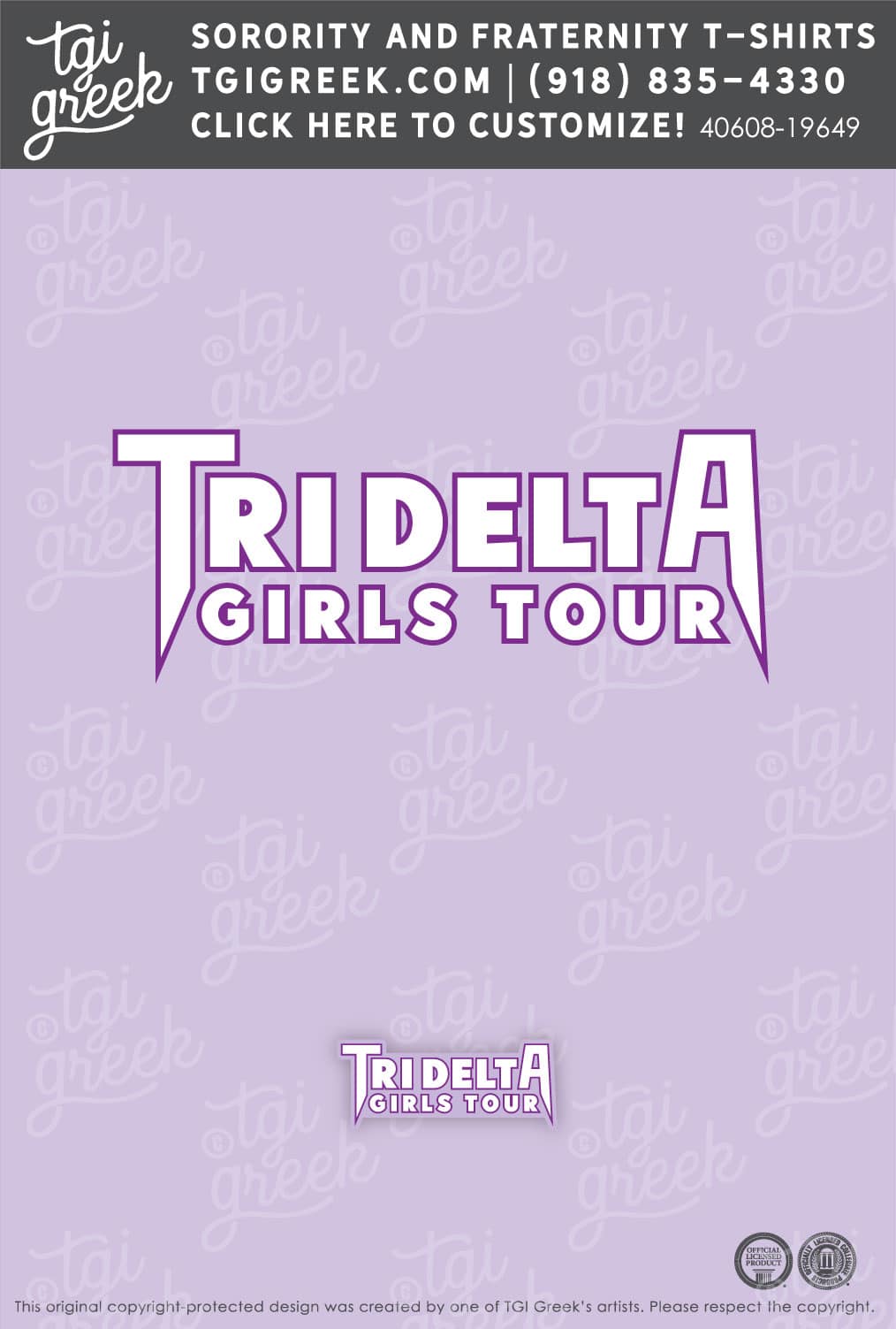 Delta Delta Delta – UID Bid Day Sticker