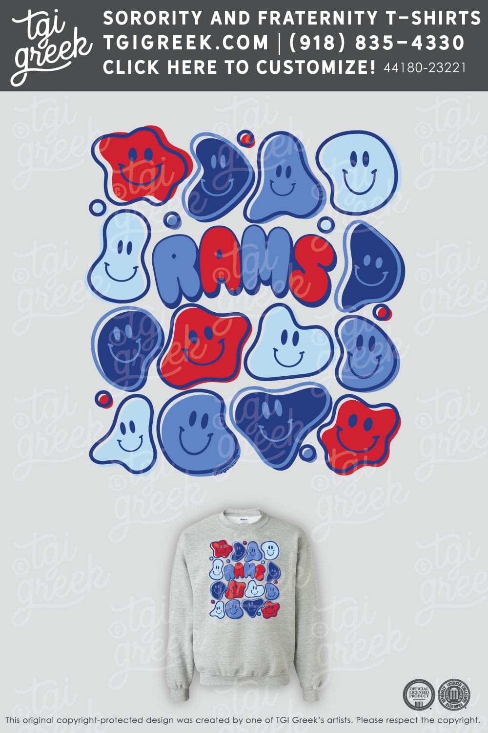 Phi Sigma Delta – Rams Smiley Tee