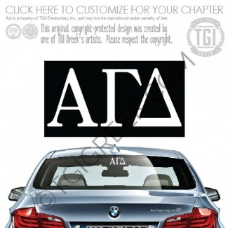 Alpha Gamma Delta – Bid Day Car Decal