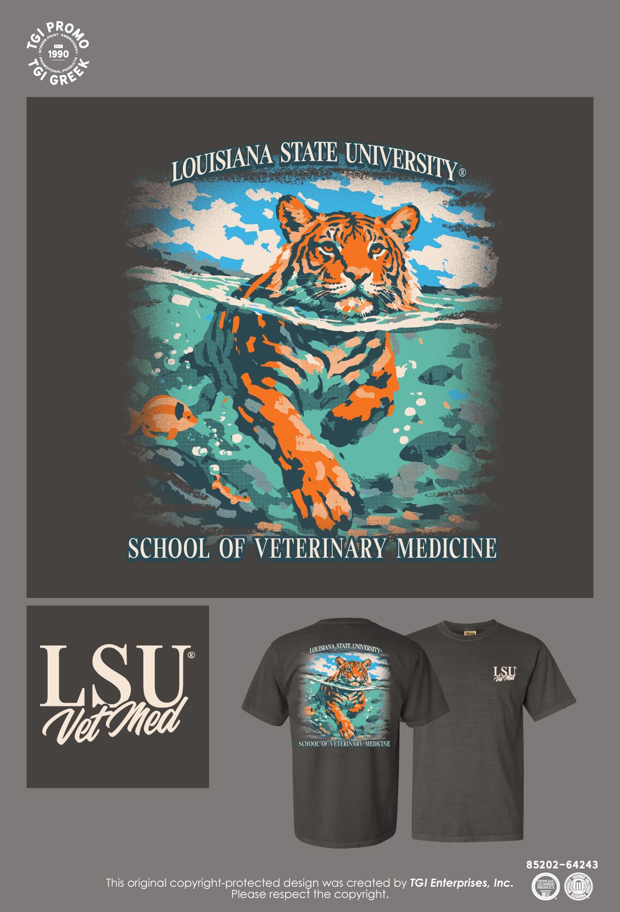 Louisiana State University – SVM Aquatics Club Shirt