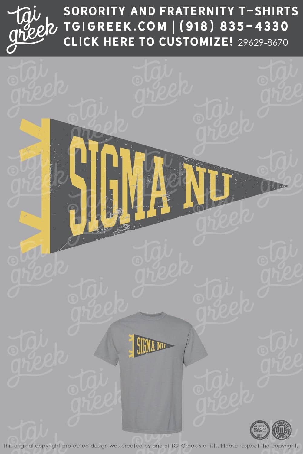 TGI – Sigma Nu Pennant Flag