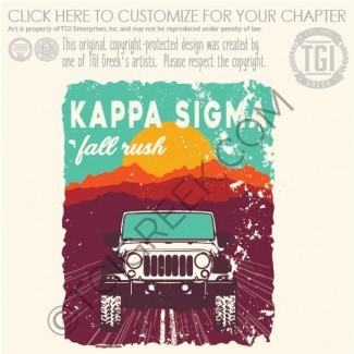 TGI-Kappa Sigma posterized Jeep