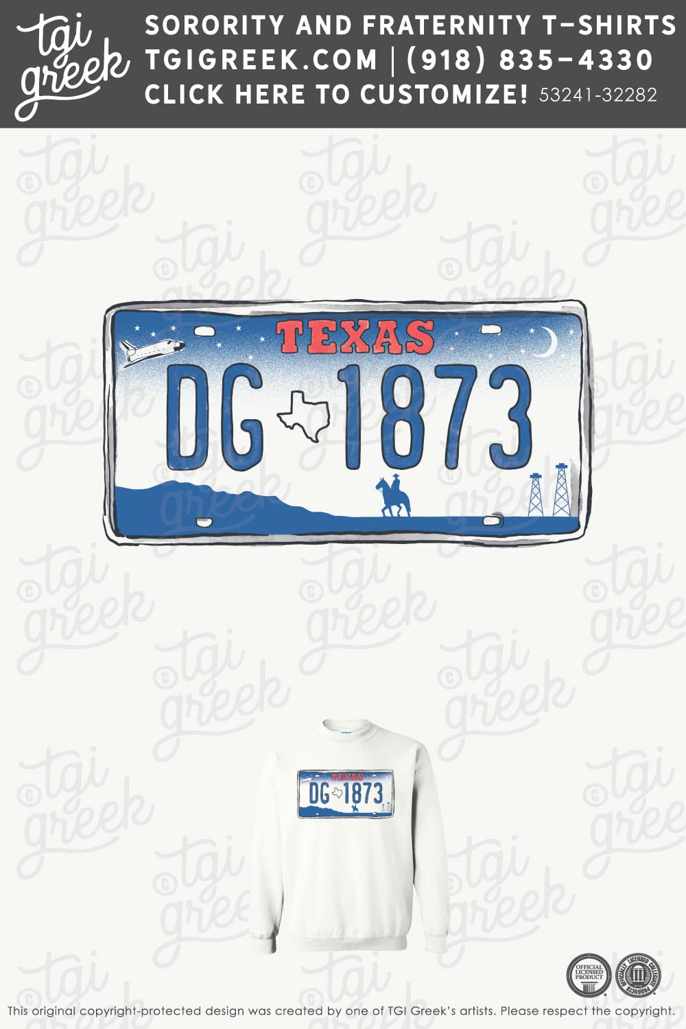 Delta Gamma – UT Recruitment License Plate