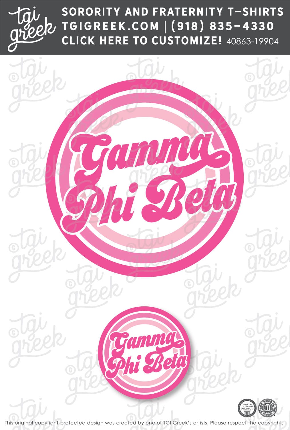 Gamma Phi Beta – UAFS Free Stickers