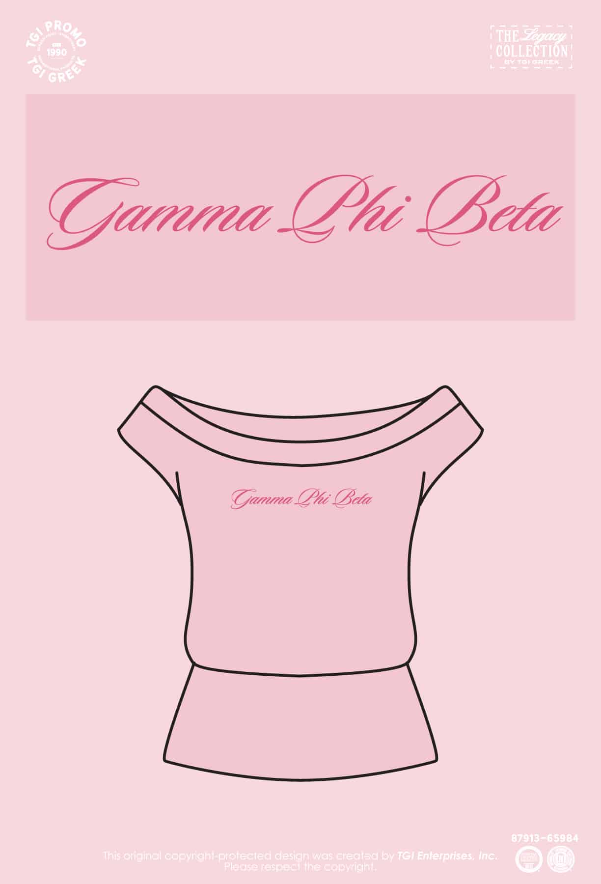 Gamma Phi Beta – TGI Sample Off Shoulder