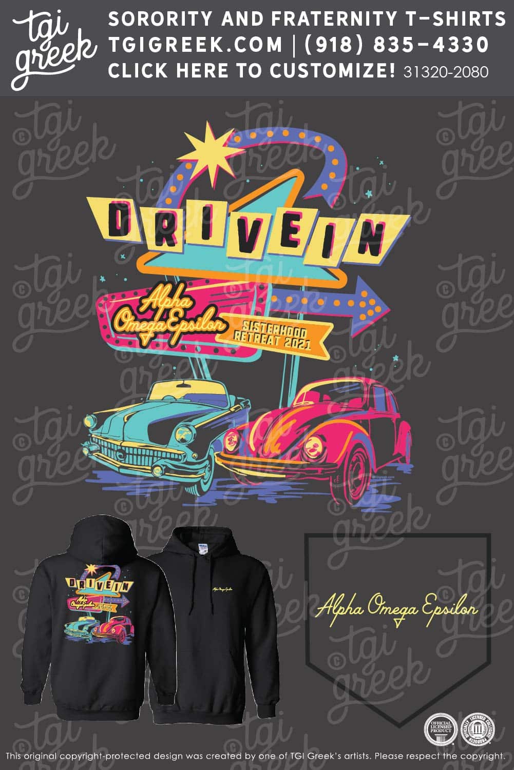 Alpha Omega Epsilon – Drive In Hoodie