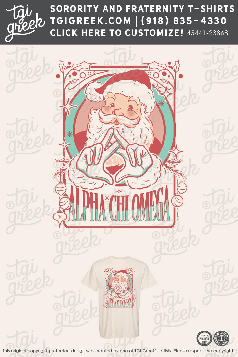 TGI – Alpha Chi Omega Santa Hand Sign