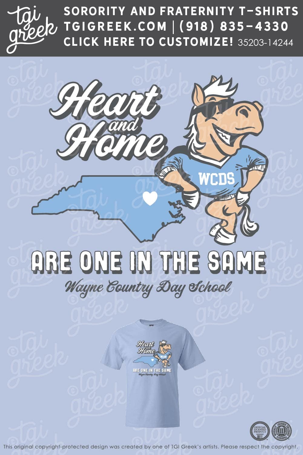 Wayne Country Day School – Heart Home Tee