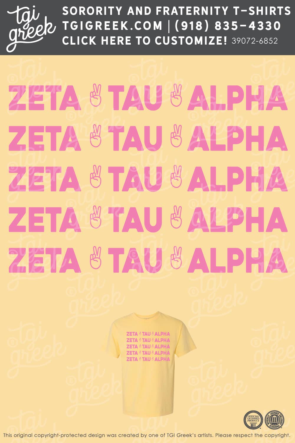 Zeta Tau Alpha – WTAMU PR Peace Sign