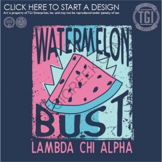 TGI-Lambda Chi Alpha Striped Watermelon Bust