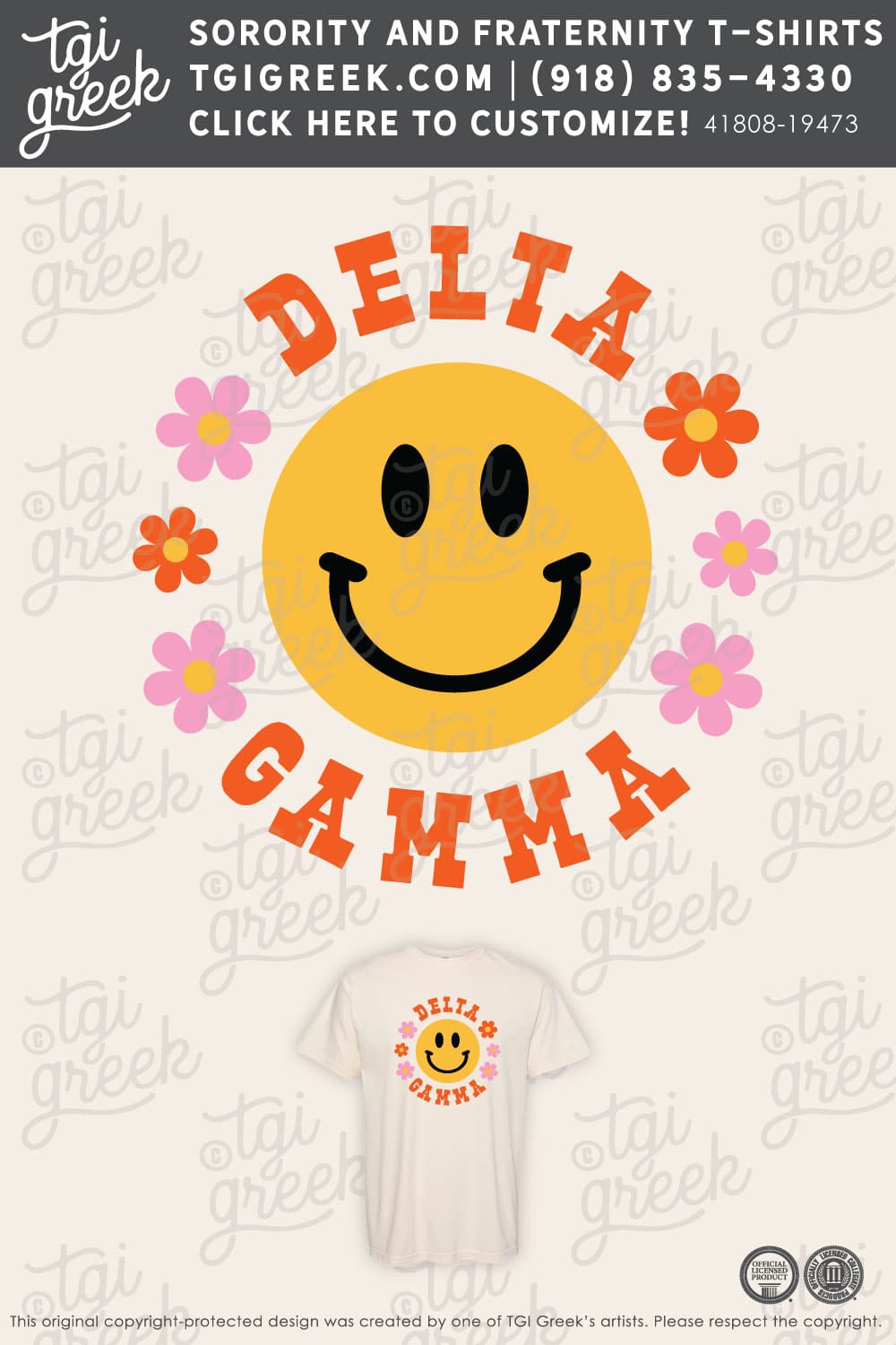 LIVE – Delta Gamma Smiley Shirt