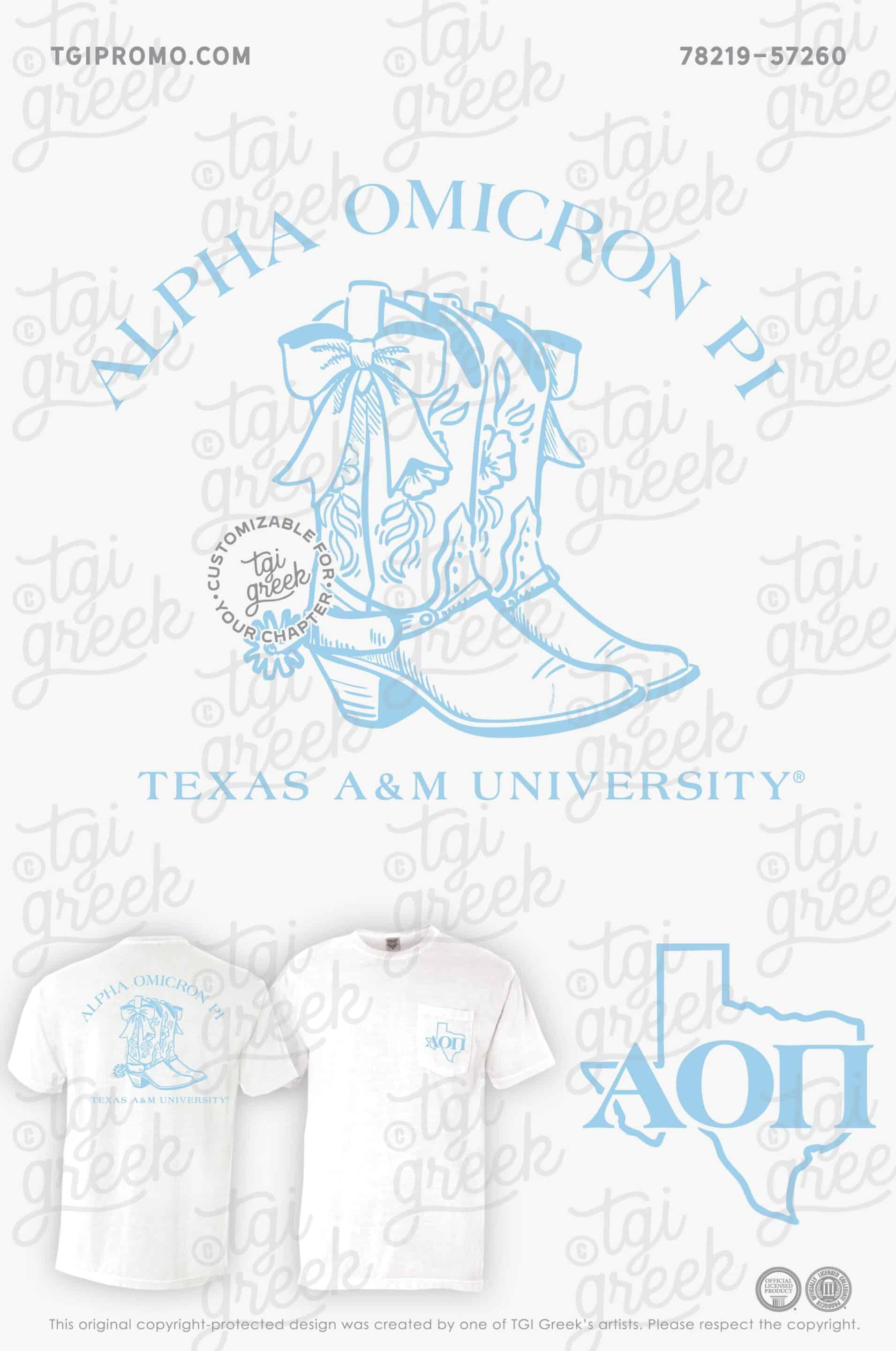 Alpha Omicron Pi – TAMU Pink Boot Tee