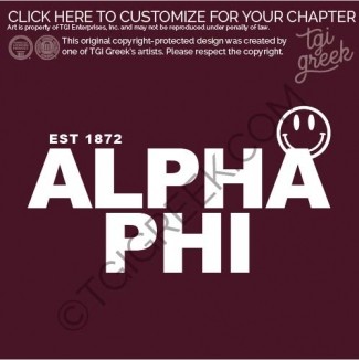 TGI – Alpha Phi Psychodelic PR Smiley Face