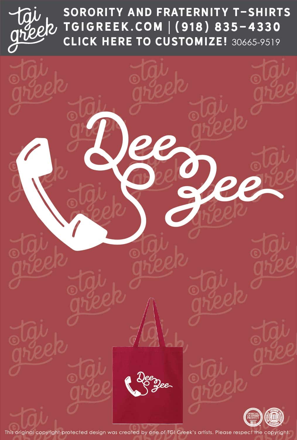 Delta Zeta – ECAU Bid Day Bag