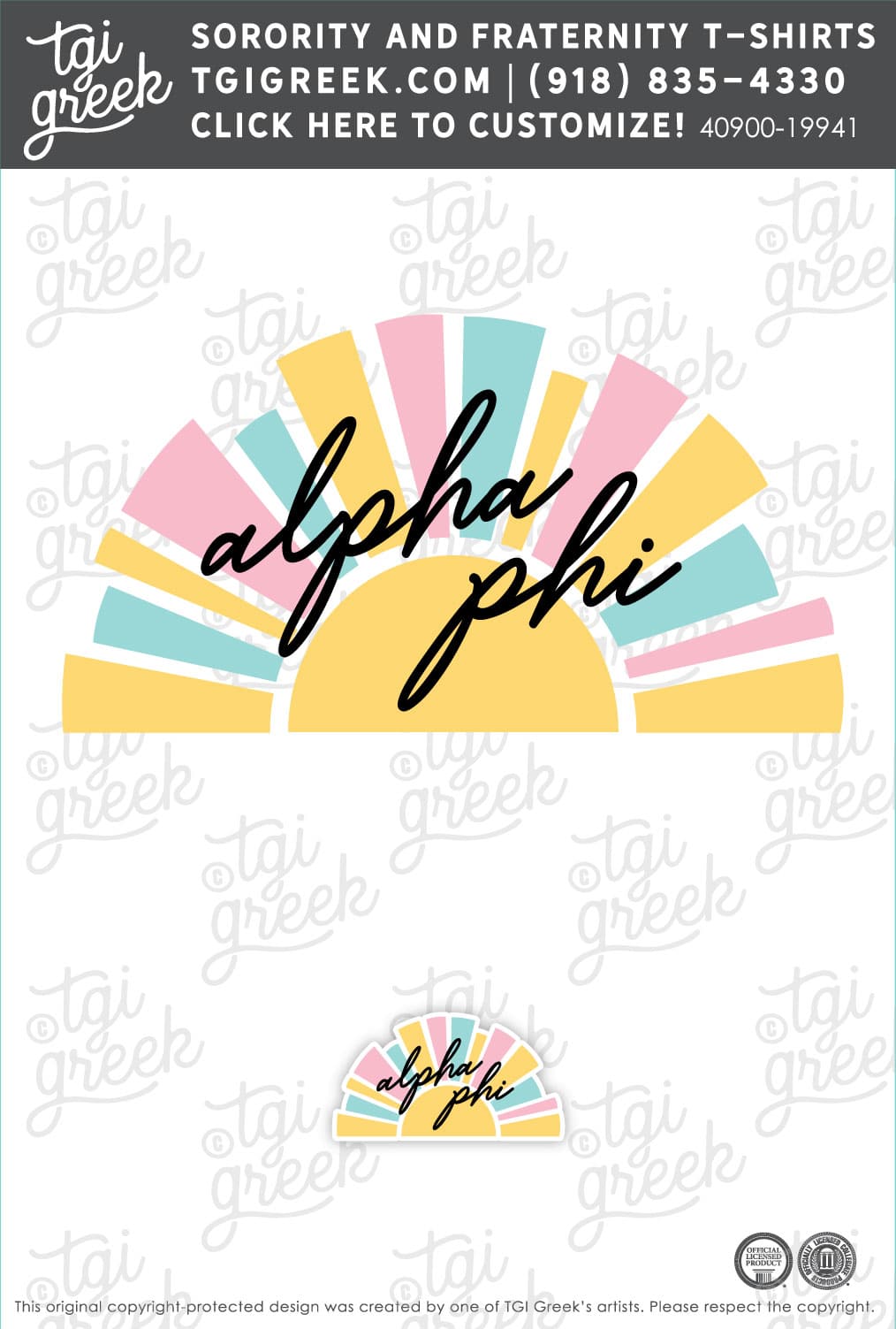 Alpha Phi – TAMC Sticker Rainbow