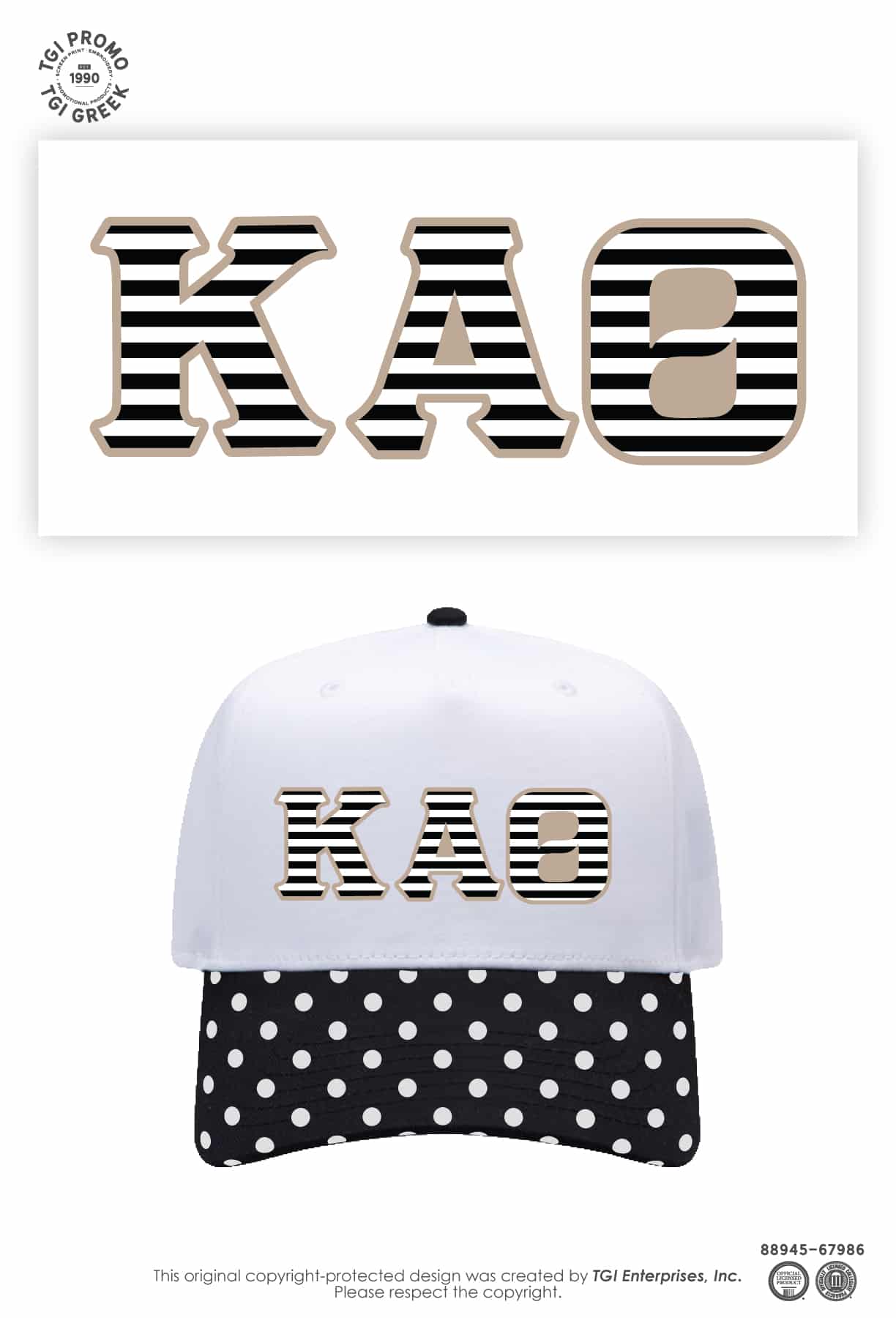 Kappa Alpha Theta – TGI Greek Polka Dot Hat